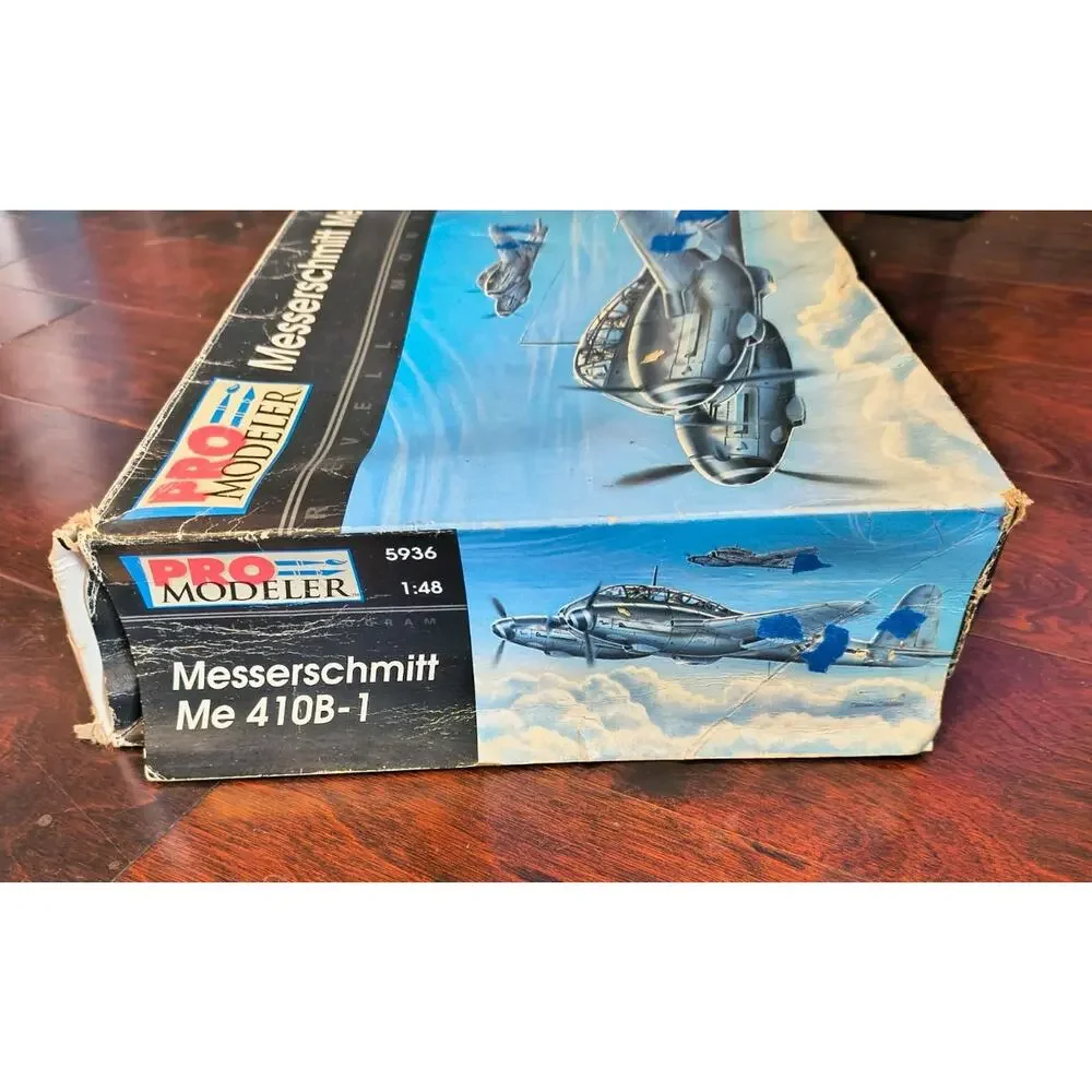 Pro Modeler Revell Messerschmitt Me 410B-1 1/48 Kit 5936 Sealed Sprues Worn Box